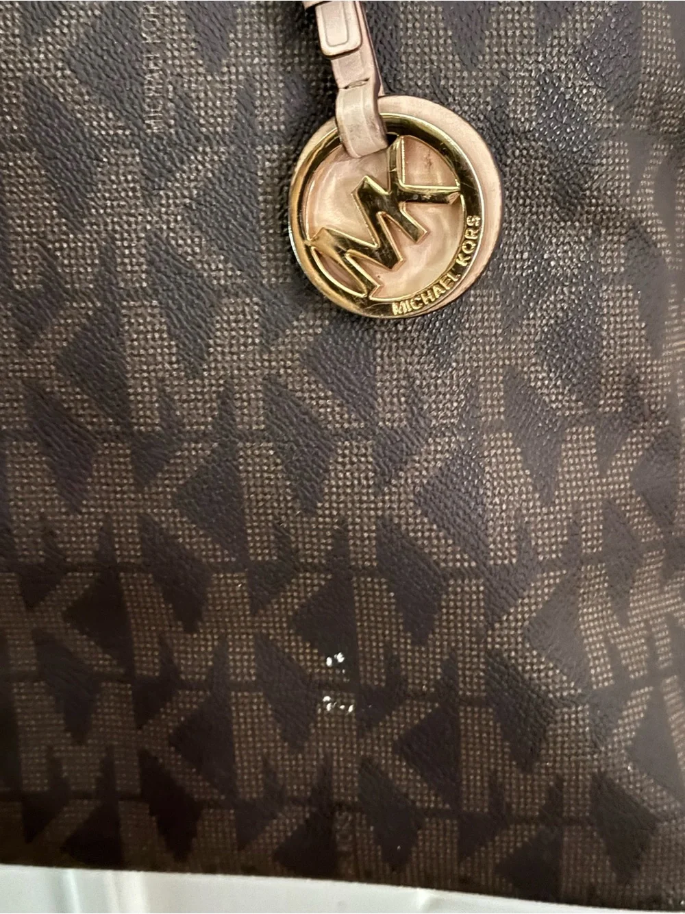 Michael Kors Brown Large Logo Tote